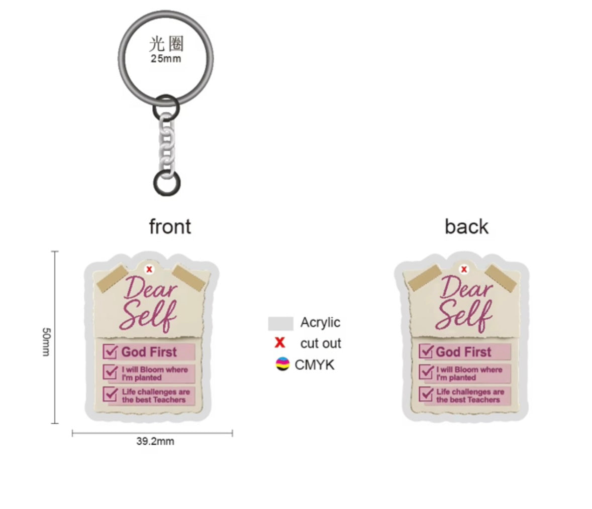 Affirmation Keychain